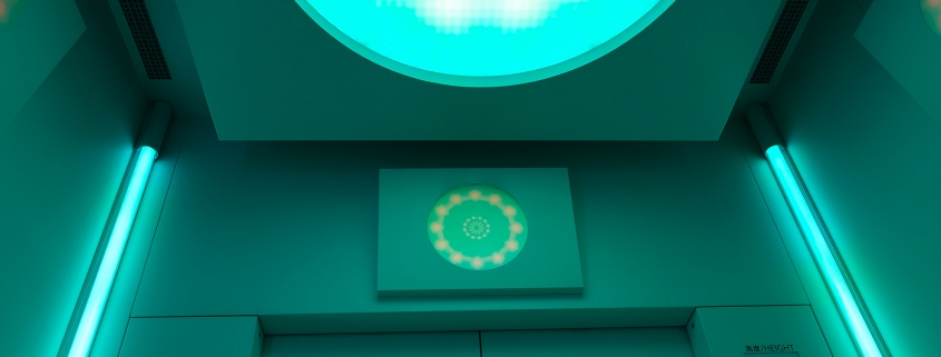 ascensor luces verdes